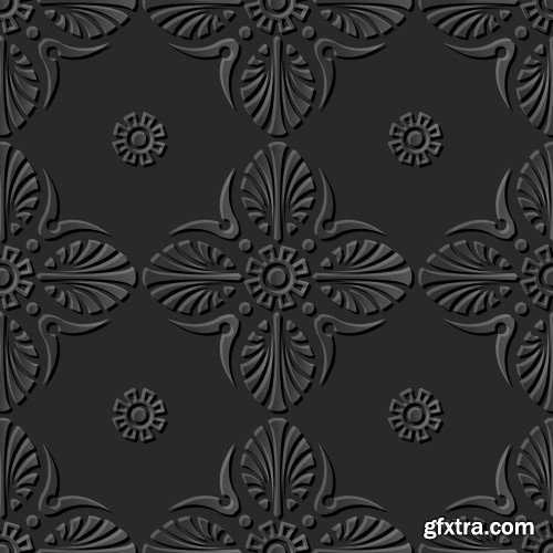 Seamless 3D elegant dark paper, seamless background