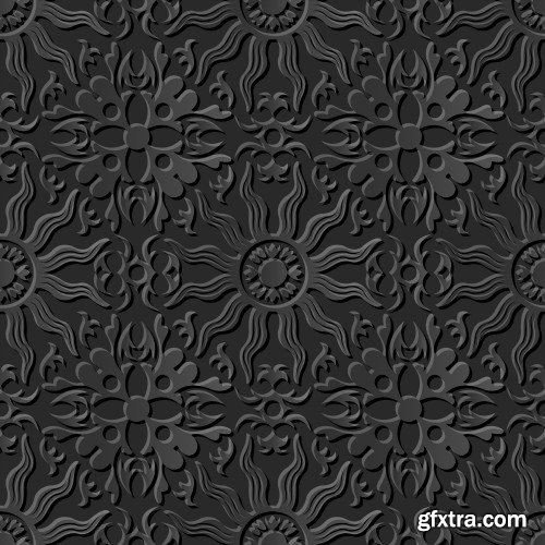 Seamless 3D elegant dark paper, seamless background