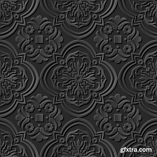 Seamless 3D elegant dark paper, seamless background