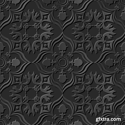 Seamless 3D elegant dark paper, seamless background