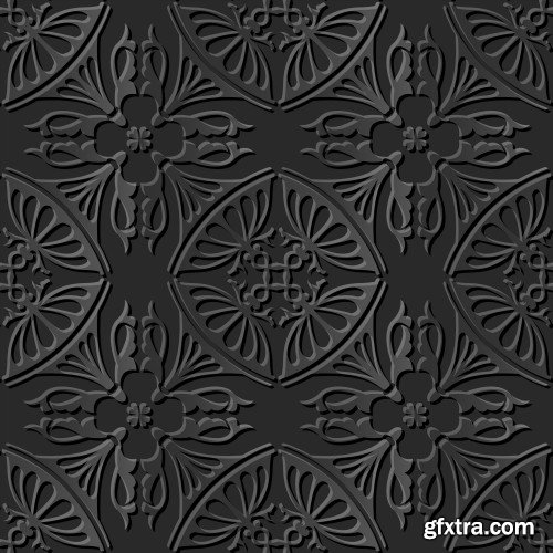 Seamless 3D elegant dark paper, seamless background