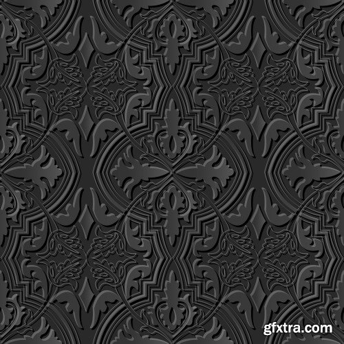 Seamless 3D elegant dark paper, seamless background