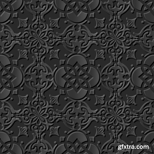 Seamless 3D elegant dark paper, seamless background