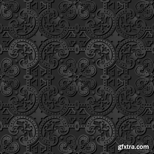 Seamless 3D elegant dark paper, seamless background