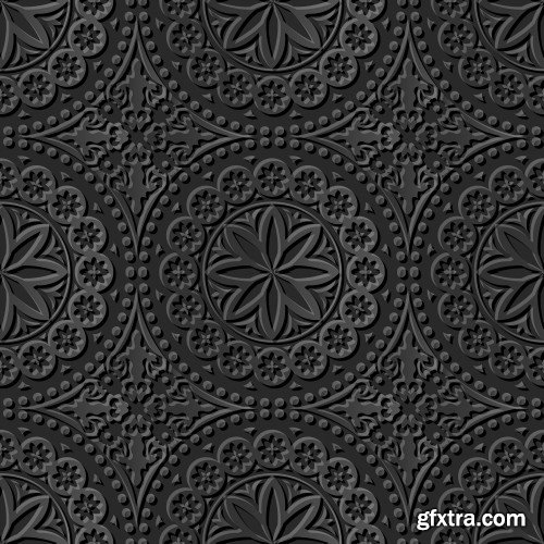 Seamless 3D elegant dark paper, seamless background