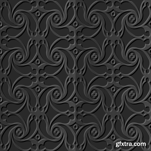 Seamless 3D elegant dark paper, seamless background