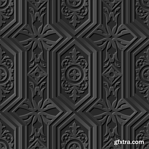 Seamless 3D elegant dark paper, seamless background