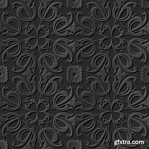 Seamless 3D elegant dark paper, seamless background