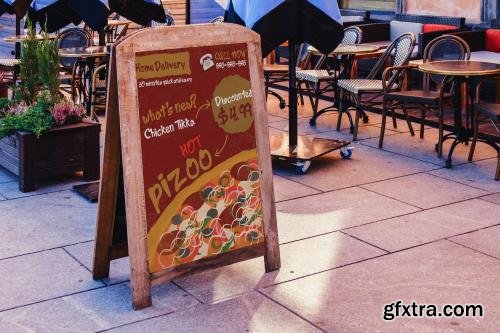 CreativeMarket Retro Pizza Flyer for Restaurant 577358