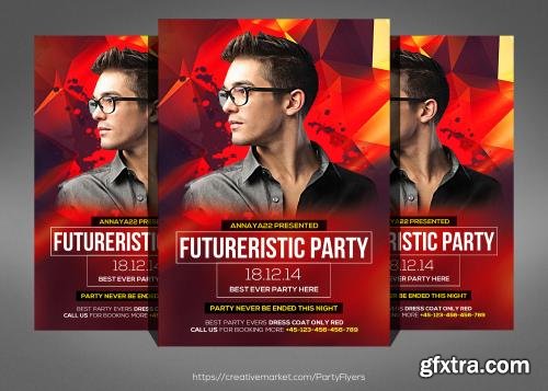 CreativeMarket DJ Flyer Template PSD 576048