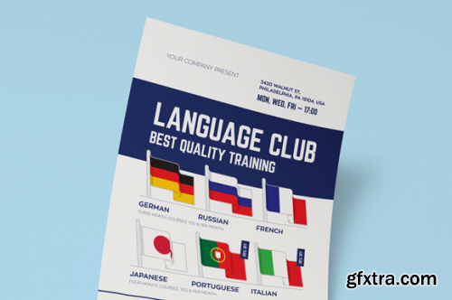 CreativeMarket Language center poster template 577937