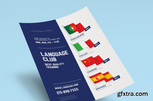 CreativeMarket Language center poster template 577937