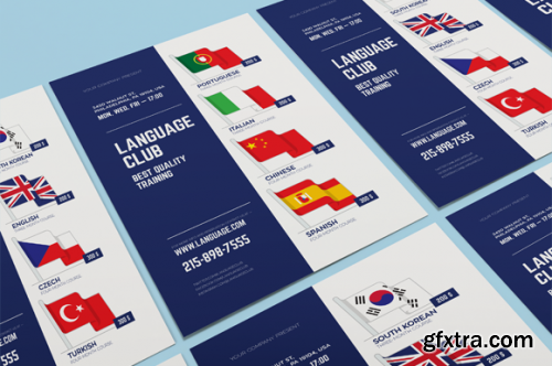 CreativeMarket Language center poster template 577937