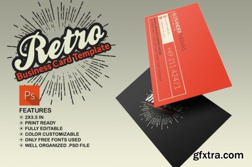 CreativeMarket Retro Business Card 576089