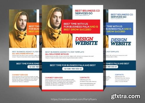 CreativeMarket Flat Website Design Flyer Template 576084