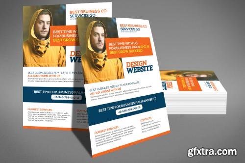 CreativeMarket Flat Website Design Flyer Template 576084