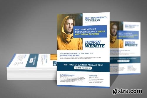 CreativeMarket Flat Website Design Flyer Template 576084