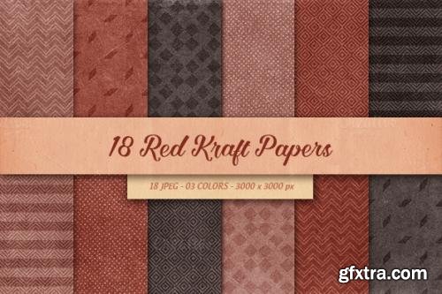 CreativeMarket 18 Red Kraft Papers 581169