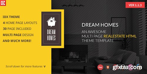 ThemeForest - Dream Home v1.1.3 - Multipage Realestate HTML Template - 11857866