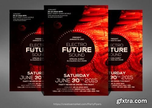 CreativeMarket Minimal Music Flyer Template 575974