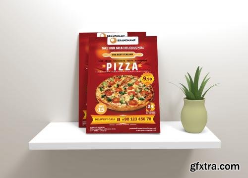 CreativeMarket Pizza Flyer A4 577766