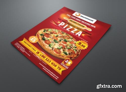 CreativeMarket Pizza Flyer A4 577766