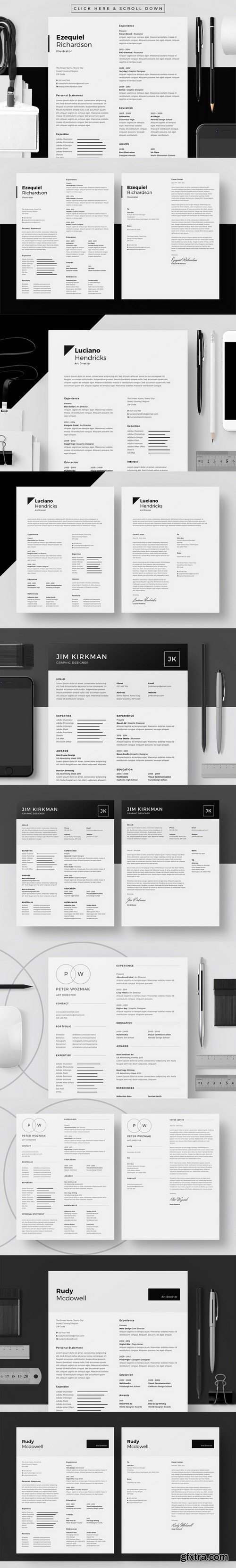 CM - Monochrome Club - Resume/CV Bundle 578702