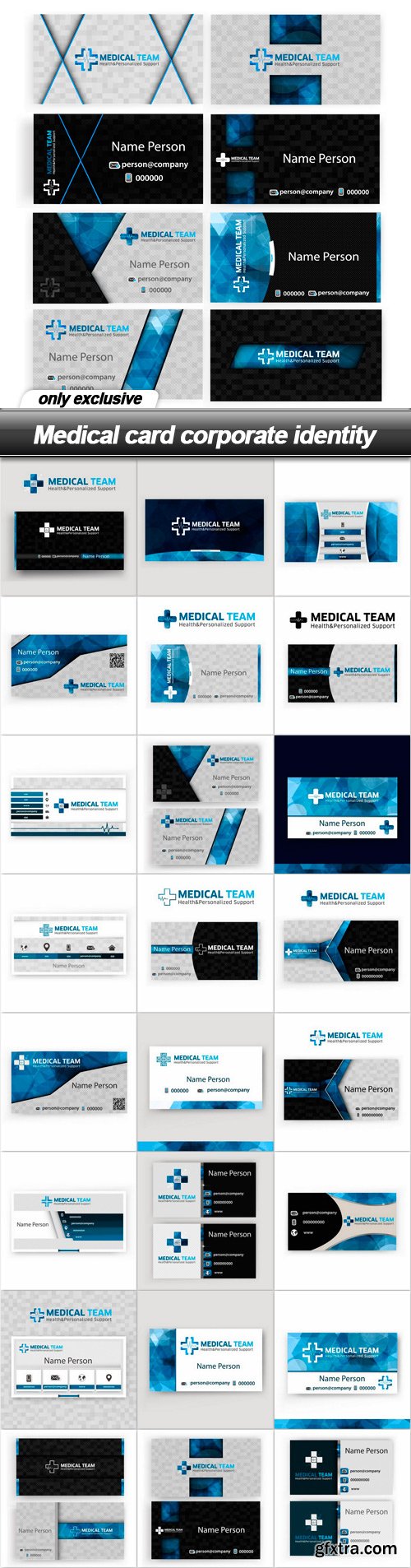 Medical card corporate identity - 25 EPS