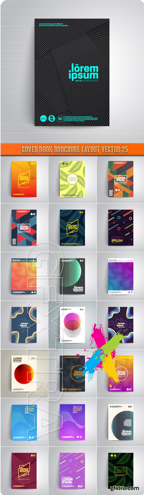 Cover book brochure layout vector 25