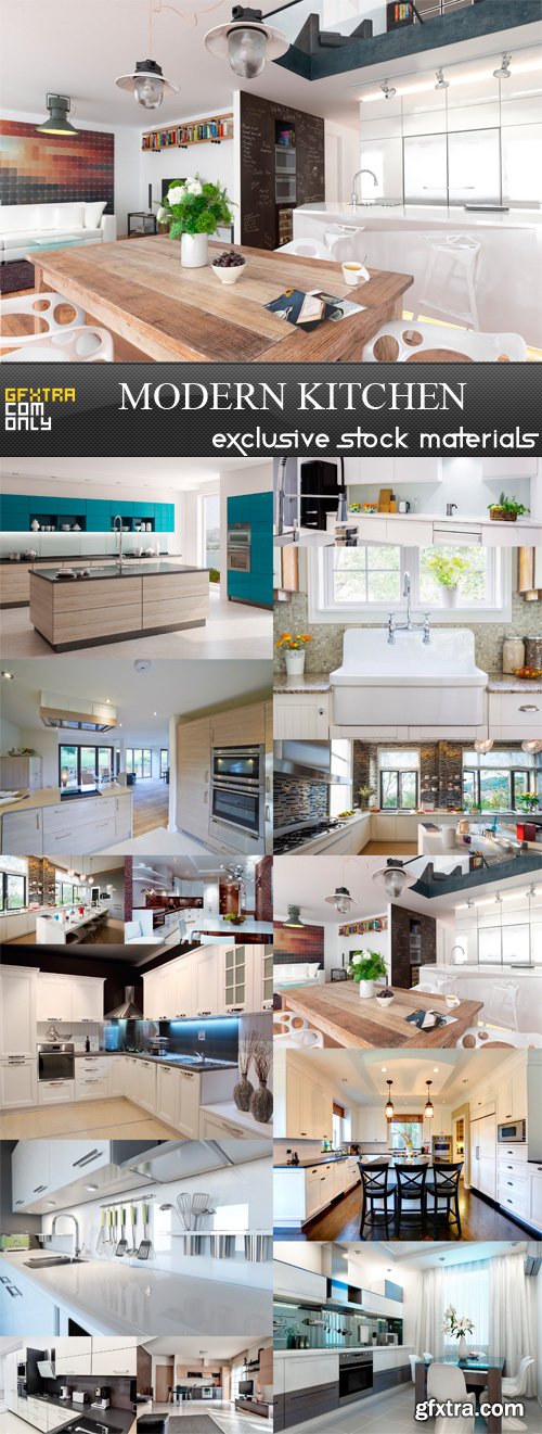 Modern Kitchen - 14 x JPEGs