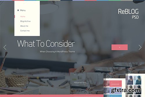 ReBLOG - Creative Blog PSD Template - CM 133366