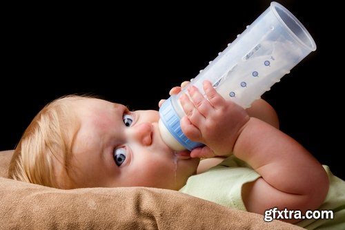 Collection of baby children eating drinking with baby bottle 25 HQ Jpeg