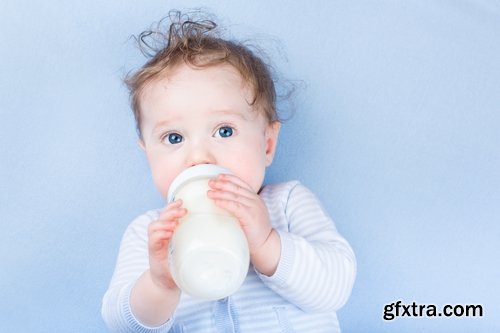 Collection of baby children eating drinking with baby bottle 25 HQ Jpeg