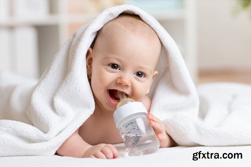 Collection of baby children eating drinking with baby bottle 25 HQ Jpeg