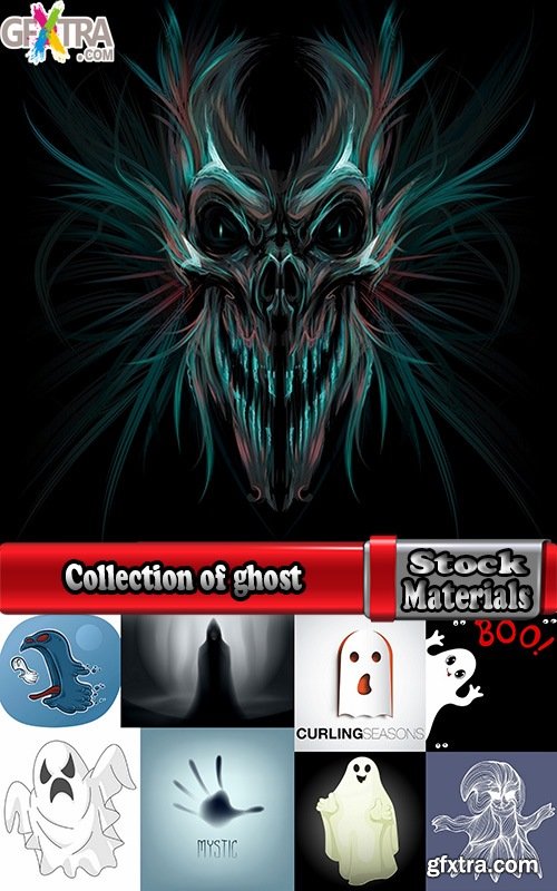 Collection of ghost specter vector image 25 EPS