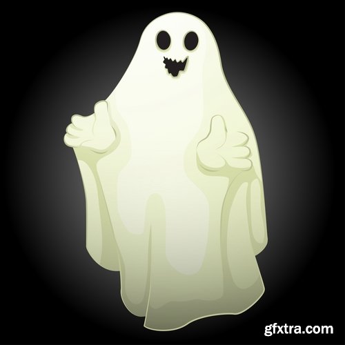 Collection of ghost specter vector image 25 EPS