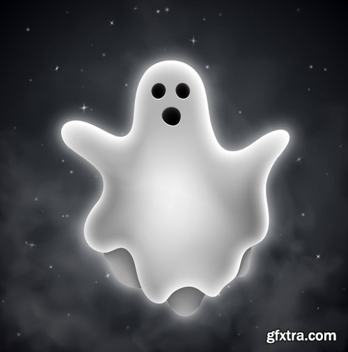 Collection of ghost specter vector image 25 EPS