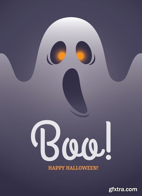 Collection of ghost specter vector image 25 EPS