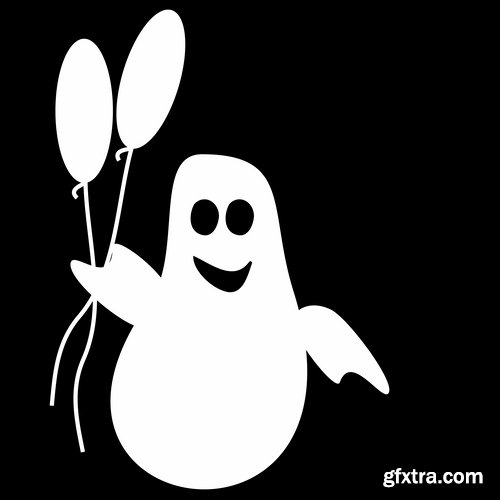 Collection of ghost specter vector image 25 EPS