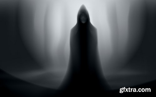 Collection of ghost specter vector image 25 EPS