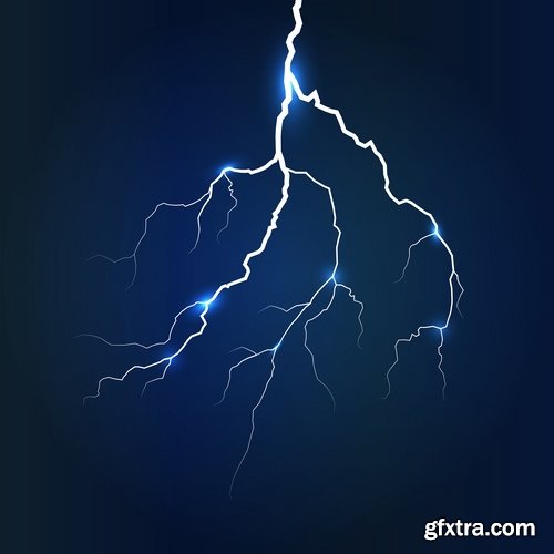 Collection of lightning flare flash light effect icon web design element vector image 25 EPS