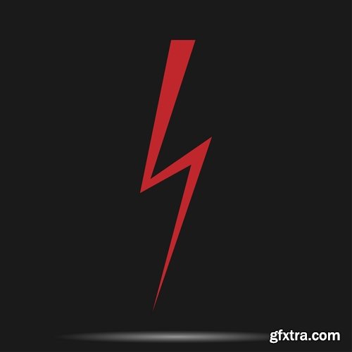 Collection of lightning flare flash light effect icon web design element vector image 25 EPS