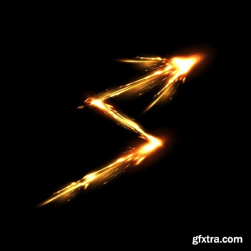 Collection of lightning flare flash light effect icon web design element vector image 25 EPS