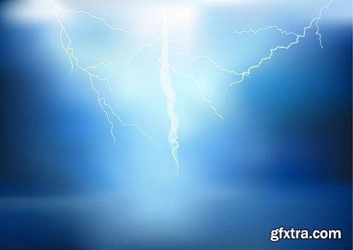 Collection of lightning flare flash light effect icon web design element vector image 25 EPS