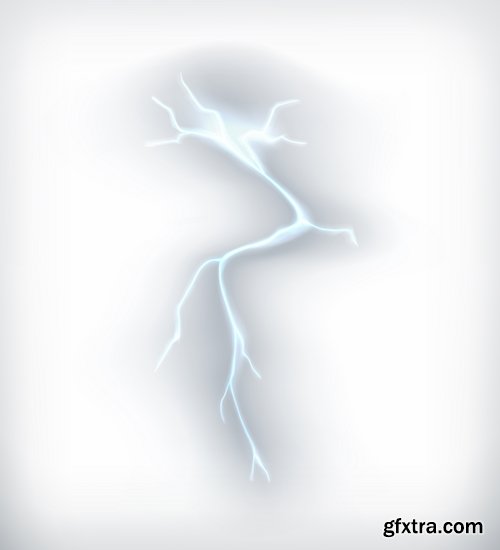 Collection of lightning flare flash light effect icon web design element vector image 25 EPS