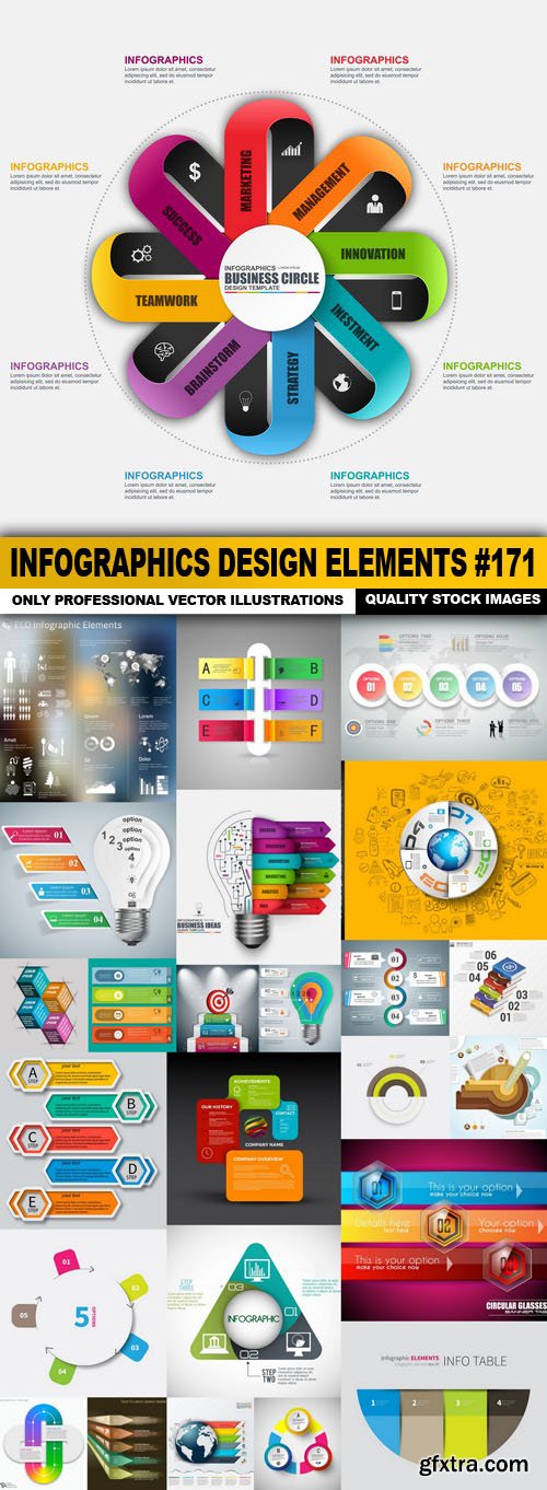 Infographics Design Elements #171 - 25 Vector