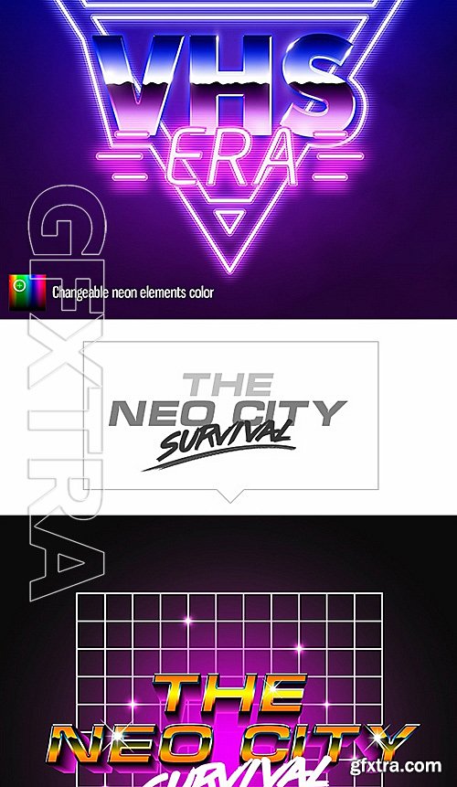 GraphicRiver - 80s Text Mock-Ups 15166140