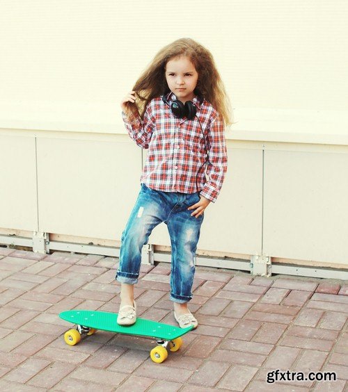 Child on a skateboard