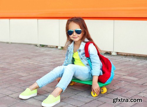 Child on a skateboard