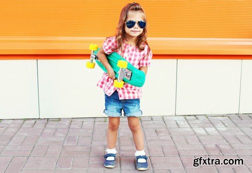 Child on a skateboard